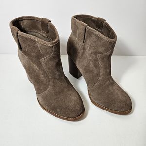 Splendid Taupe Leather Bootie Size 8